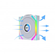 Lian Li UNI FAN SL WIRELESS LCD 3x120mm Beyaz Kasa Fanı (G99.12SLLCD1W3W.00)