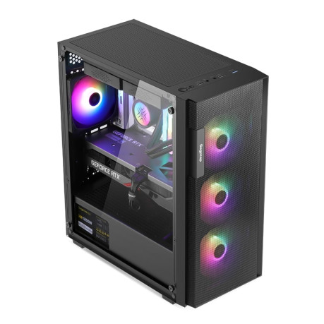 SEGOTEP Axe 5 Siyah 650W 80+ Midi Tower Kasa (Rainbow Fan)