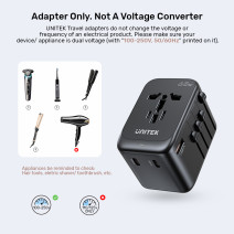 Unitek 65W Universal Travel Adaptör (P1122ABK)