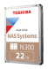 22TB TOSHIBA N300 RV 7200RPM 512MB HDWG62CUSZVA